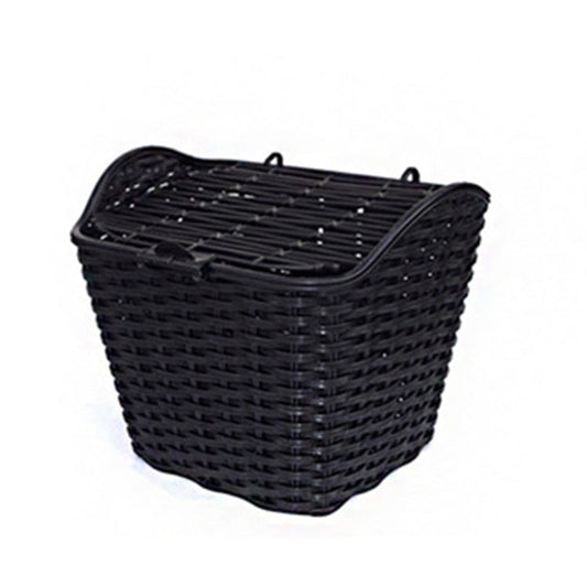 Bicycle Waterproof Basket with Cover Front Handlebar Bike Basket, Black, Brown, Grey