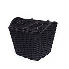 Bicycle Waterproof Basket with Cover Front Handlebar Bike Basket, Black, Brown, Grey