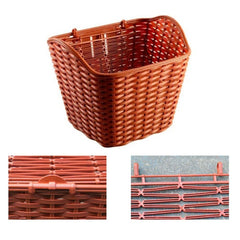 Bicycle Waterproof Basket with Cover Front Handlebar Bike Basket, Black, Brown, Grey