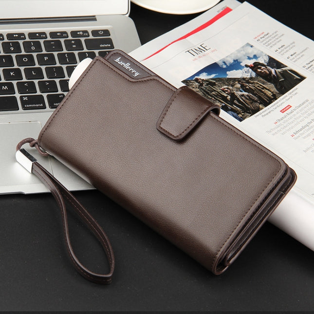 Baellerry Casual Wallet Long Clutch Tri-fold Wallet Multifunctional Phone Bag For Men