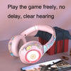 EL-A2 Gaming Ambient Light Folding Wireless Bluetooth Headset, Black, Pink, Red