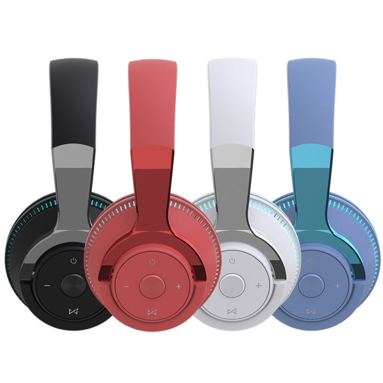 H2 Colorful Luminous Subwoofer Folding Retractable Card Wireless Bluetooth Headset, Black, Blue, White, Red