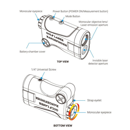 APEXEL 1200m Golf Laser Infrared Telescope Rangefinder, APL-LRM1200