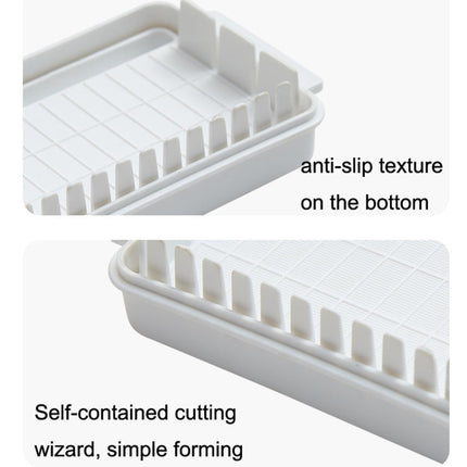 Transparent Large Capacity Butter Cut Storage Box, Butter Cutter Box (White)