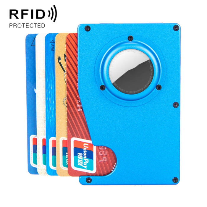 Tracker Card Holder Anti Loss RFID Wallet Card Holder for AirTag 2nd Gen / AirTag 1st Gen, Blue, Black, Grey, Silver