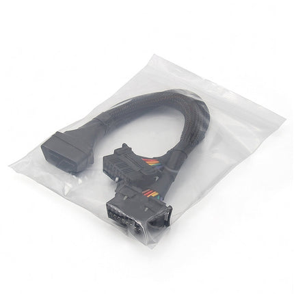 2 In 1 16PIN Car OBD Elbow Extension Cable Converted Cable, 2 In 1 16PIN