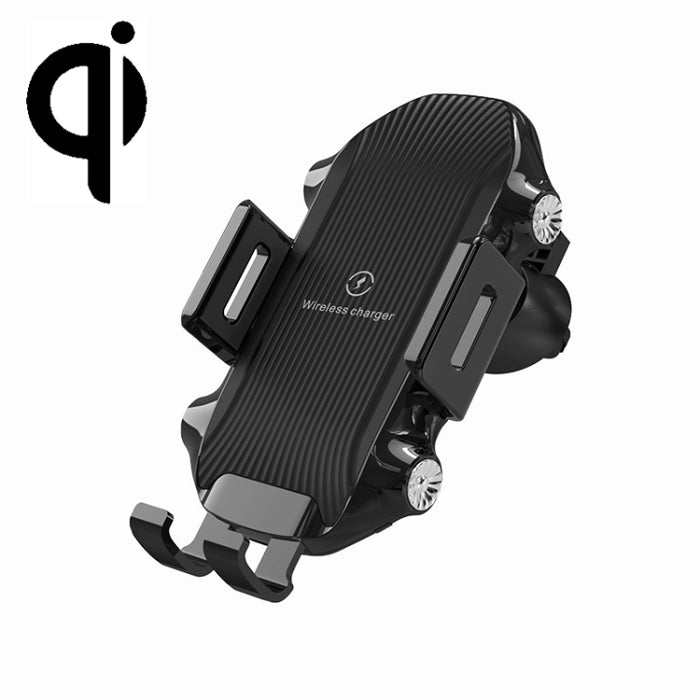 X343 15W Car Wireless Charger Smart Induction Suction Cup Phone Holder(Black)