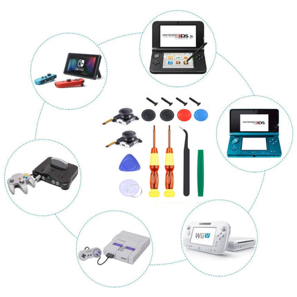 Joy-Con 3D Joystick Repair Screwdriver Set Gamepads Disassembly Tool For Nintendo Switch, 5 In 1, 6 In 1, 10 In 1, 11 In 1, 12 In 1, 15 In 1, 16 In 1, 17 In 1, 18 In 1, 20 In 1, 21 In 1, 22 In 1, 23 In 1, 25 In 1, 27 In 1