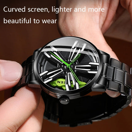 FNGEEN L001 Motorcycle Element Wheel Metal Men Watch, Black steel Red Surface, Black Steel Green Surface, White Steel Red Surface, White Steel Green Surface, Black Net Black Steel Red Surface, Black Net Black Steel Green Surface������������������������...