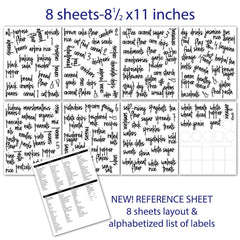 168 PCS Pantry Storage Stickers Waterproof and Oil-proof Food Label Stickers