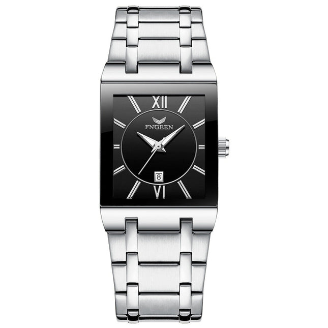 FNGEEN 3627 Waterproof Calendar Men Square Watch, Full Gold Black Surface, Full Gold Gold Surface, Black Belt Rose Shell Black Surface, Black Belt Gold Shell Black Surface, Black Belt Black Shell Black Surface, White Steel White Surface                ...