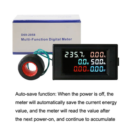 6 in 1 Multifunctional AC Voltage and Current Digital Display Instrument, D69-2058