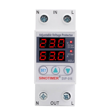 SINOTIMER SVP-916 Adjustable Self-resetting Over-voltage Under-voltage Protector, Current:, 40A, 63A, 80A