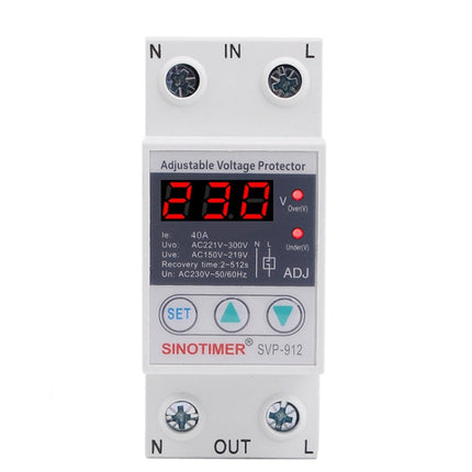 SINOTIMER SVP-912 Adjustable Self-resetting Intelligent Under-voltage Protector, Current:, 40A, 63A, 80A