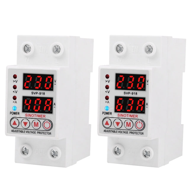 SINOTIMER SVP-918 Adjustable Self-resetting Intelligent Under-voltage Protector, Current:, 40A, 63A