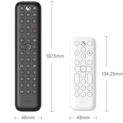 8BitDo Backlit Key Media Remote Control For Xbox, Style:, Long Version (Black)