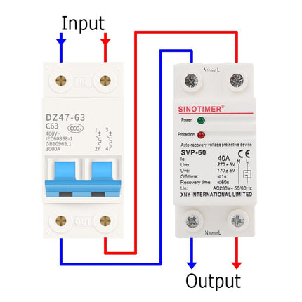 SINOTIMER Single-Phase Self-Duplex Intelligent Over-Pressure Protector, SVP-60