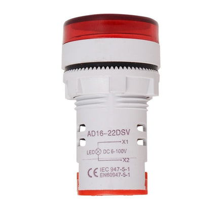 2 PCS DC Voltage Signal Indicator 22mm Round 6-100V Universal Voltmeter, 6-100V Red, 6-100V White, 6-100V Blue, 6-100V Green, 6-100V Yllow