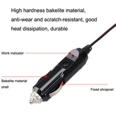 12-24V Car Cigarette Lighter Plug Extension Line, Cable Length 3.7m