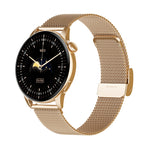 Gold Steel+Silicone Strap