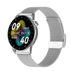 Silver Steell+Silicone Strap