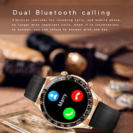 LOANIY E18 Pro Smart Bluetooth Calling Watch with NFC Function, Gold Silicone, Gold Leather, Green Silver Steel