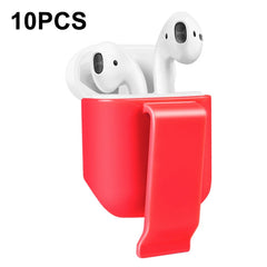 10 PCS Portable Headset Waist Hanging Protective Cover, Suitable For AirPods 2, Waist Hanging Black, Waist Hanging Navy, Waist Hanging Gray, Waist Hanging White, Waist Hanging Pink, Waist Hanging Red