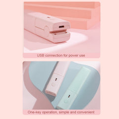 GLS-006 Dual-use Mini electric Splint for Straight and Curly Hair, Cherry Pink, Fresh green