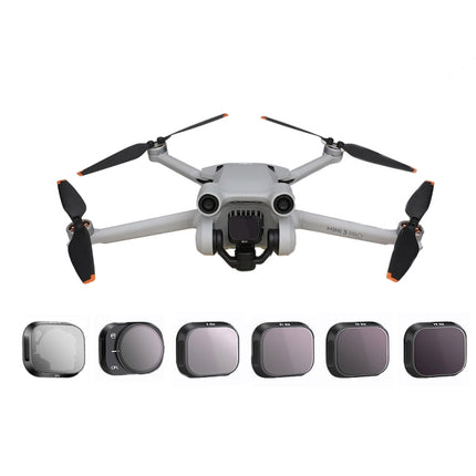 RCSTQ Aluminum Alloy Adjustable Filter Accessories for DJI Mini 3 Pro,Style: UV+CPL+ND8+ND16+ND32+ND64 6 In 1