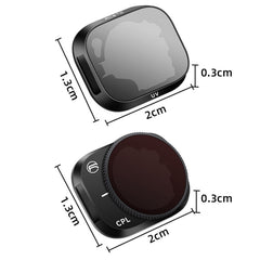 RCSTQ Aluminum Alloy Adjustable Filter Accessories for DJI Mini 3 Pro,Style: UV+CPL+ND8+ND16+ND32+ND64 6 In 1, CPL, ND8, ND16, ND32, ND64, 4 In 1 Set, 6 In 1 Set