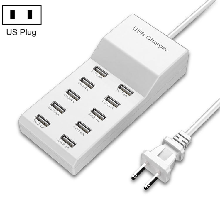 USB Multi-port Charger Mobile Phone Fast Charging Universal Fast Adapter, 10 Interface US Plug, 10 Interface EU Plug, 4 Interface US Plug, 4 Interface EU Plug