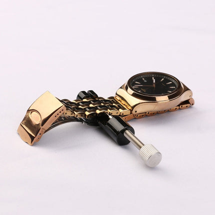 Adjustable Watch Strip Removal Metal Strap Bracelet Link Pin Repair Tool, Black, Golden