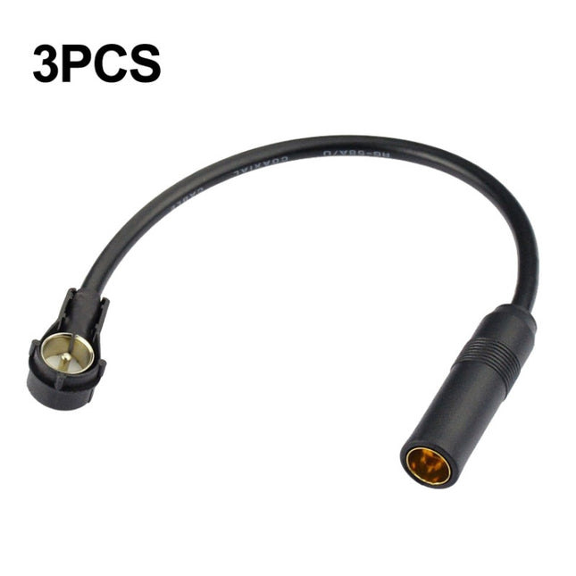 3 PCS Automobile DIN Female Mouth Transfer ISO Female Mouth Audio Antenna Switch Plug, DIN Female Mouth Transfer ISO Female Mouth