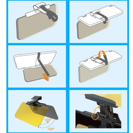 SHUNWEI Car Anti High Beam Visor Night Vision Glasses, Style:, Day and Night Use, Large Daily Use, Medium Daily Use