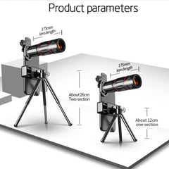 Mobile Phone Universal Lens Telescope 28X + Wide Angle 0.6X + Macro 20X + Fisheye 198 Degree Set, Multi-combination Set