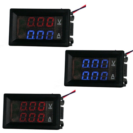 Dual-Display Voltage Current Meter Digital DC Voltage Meter, 10A (Red), 10A (Red Blue), 50A (Red), 50A (Red Blue)
