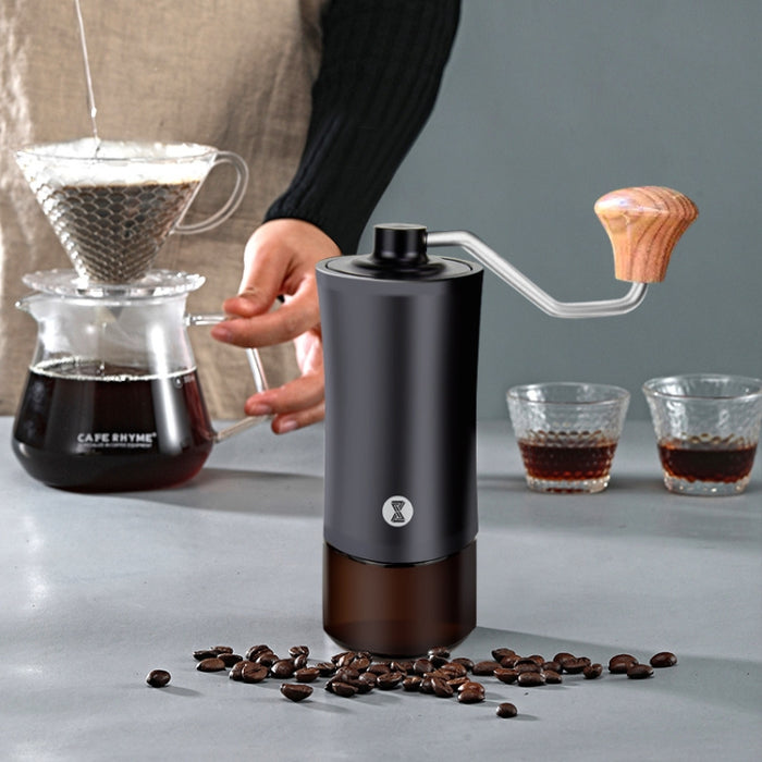 Manual Stainless Steel Core Dual Shaft Hand Crank Coffee Bean Grinder, Manual Stainless Steel