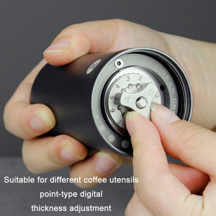 Manual Stainless Steel Core Dual Shaft Hand Crank Coffee Bean Grinder, Manual Stainless Steel
