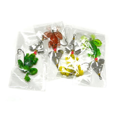2 Sets HENGJIA SP011 7cm 6g Frog Soft Fish Sequins Freshwater Single Hook Bionic Bait, SP011 4 Colors