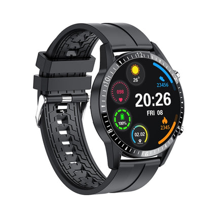 I9 1.5 Inch Heart Rate/Blood Pressure/Blood Oxygen Monitoring Watch, Color: Silver Steel, Black, Red, Orange, Green, Black Leather, Brown Leather, Black Steel, Silver Steel