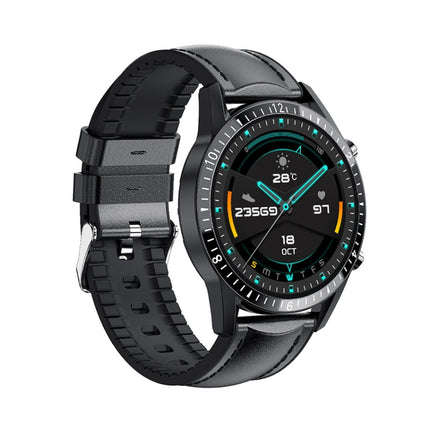 I9 1.5 Inch Heart Rate/Blood Pressure/Blood Oxygen Monitoring Watch, Color: Silver Steel, Black, Red, Orange, Green, Black Leather, Brown Leather, Black Steel, Silver Steel