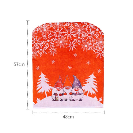 Christmas Cartoon Forest Snowflake Chairs Cover Decorative Supplies, Cartoon Forest Red, Cartoon Forest Gray