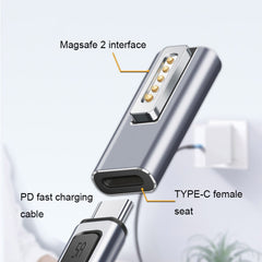 Type-C/USB-C to Magsafe1/2 Charging Adapter Supports PD Charging, Type-C to Magsafe 1 L, Type-C to Magsafe 2 T