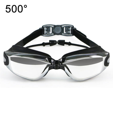 HAIZID HD Anti-fog Waterproof Myopia Swimming Goggles, Optical Black, Optical Blue, Optical Pink, Optical Gray, Plating Black, Plating Gray, Plating Blue, Plating Pink, Myopia 150 Degrees, Myopia 200 Degrees, Myopia 250 Degrees, Myopia 300 Degrees     ...