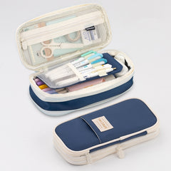 Angoo Macaron Double-layer Retractable Large-capacity Pencil Case Stationery Box