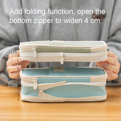 Angoo Macaron Double-layer Retractable Large-capacity Pencil Case Stationery Box