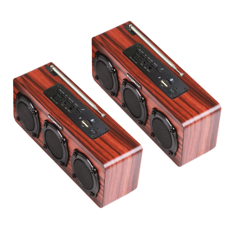 KingNeed S309 Wooden Multifunctional Wireless Bluetooth Speaker Card Subwoofer