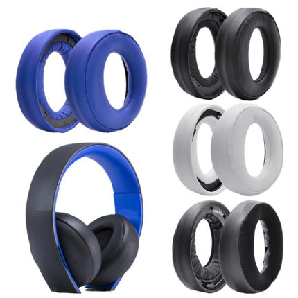 2 PCS Headphone Sponge Cover for SONY PS3 PS4 7.1 Gold,Style:, Black Earpads, White Earpads, Blue Headband, Blue Earpads, Velvet Earpads, Lamb Leather Earpads, Cloth Fiber Earpads, Burlap Grey Earpads, Gray  Earpads