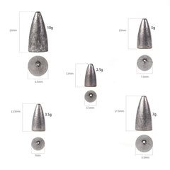 3 Bags LEO 27912 Lure Sea Rod Lead Drop Cast Fishing Sinker, Specification:, 2.5g, 3.5g, 5g, 7g, 10g