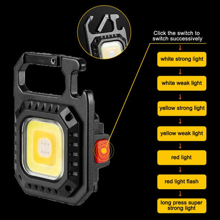 E-SMARTER W5130 Mini Keychain Strong Light Portable Flashlight, Specification:, Light, With Bracket